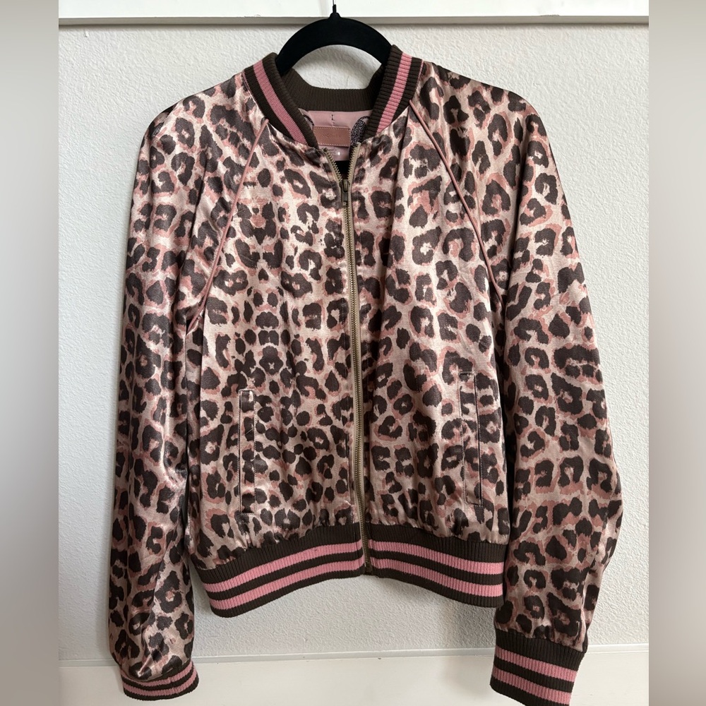 Mother Denim leopard bomber jacket